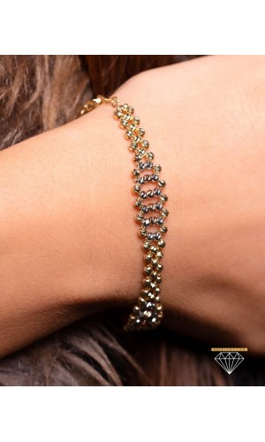 3'lü Renk İtalyan Dorika Bileklik - 7.42 Gr - BLK1413 -  14 Ayar Altın 