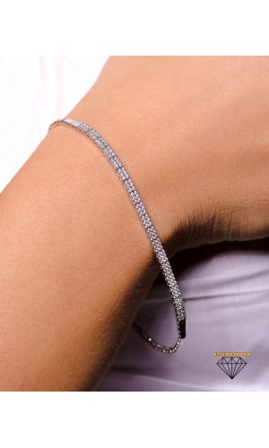 2 Sıra Suyolu Yeşil Bileklik - 3.59 Gr - SET910 - 14 Ayar Altın