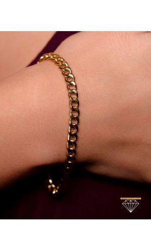 İnce Gurmet Yeşil Bileklik - 6.87 Gr - ZNC2002 - 14 Ayar Altın