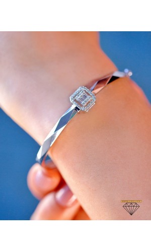 Beyaz Baget Kelepçe - 7.15 Gr - KLP367 - 14 Ayar Altın 