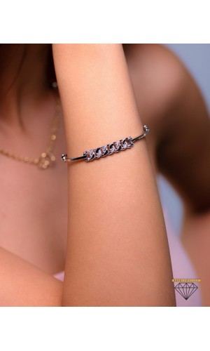 Örgü Beyaz Kelepçe - 7.13 Gr - KLP391 - 14 Ayar Altın 